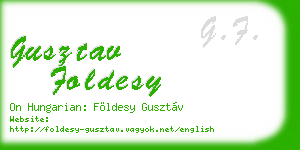 gusztav foldesy business card